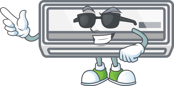 超级酷的空调戴着黑眼镜图片下载