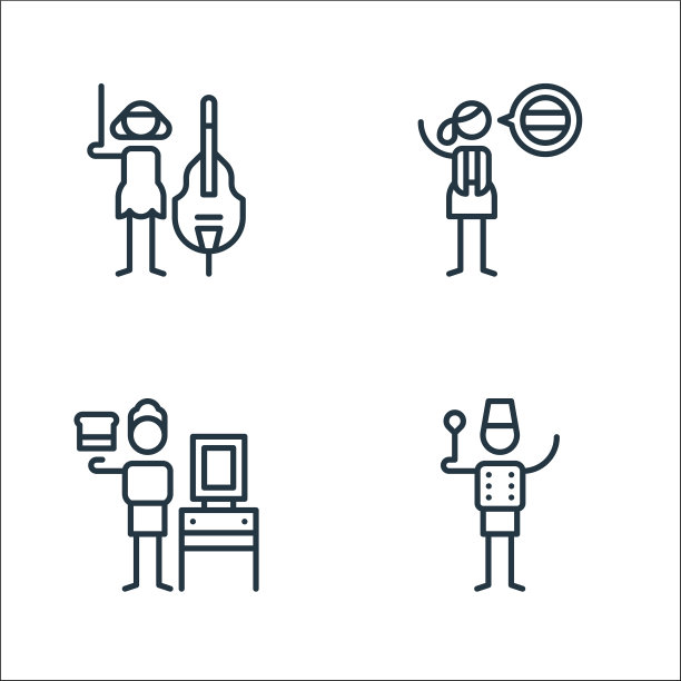 一般艺术线图标线性设置质量线图片下载