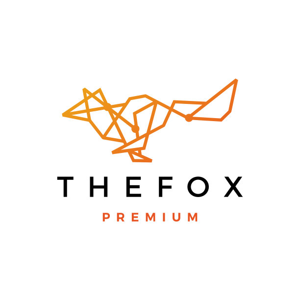 福克斯几何科技线标志图标图片下载