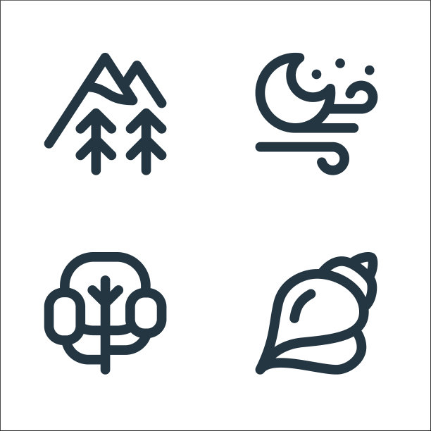 自然线图标线性集质量线集图片下载