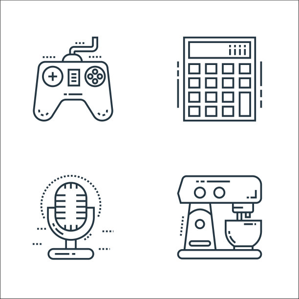 技术设备线图标线性集质量图片下载