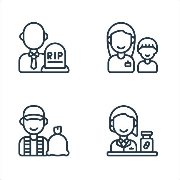 关键工人线图标线性设置质量线图片下载