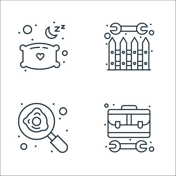 呆在家里线图标线性设置质量线图片下载