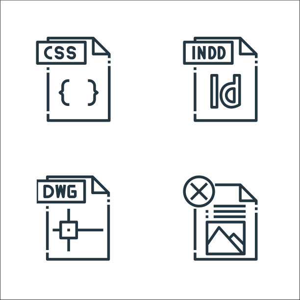 文件类型线图标线性集质量线集图片下载