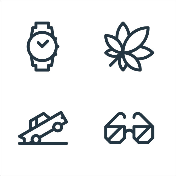 嘻哈线图标线性集质量线集图片下载