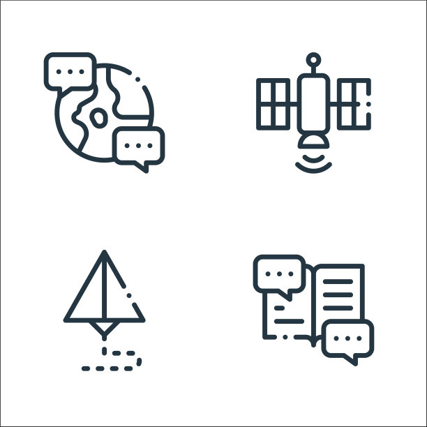 通讯线图标线性设置质量线图片下载