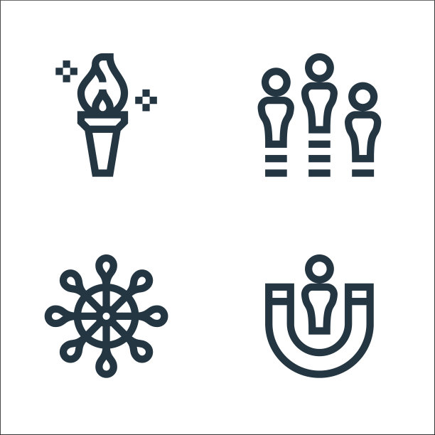 管理线图标线性集质量线集图片下载