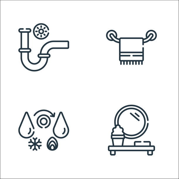 浴室线图标线性设置质量线设置图片下载