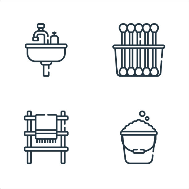 浴室线图标线性设置质量线设置图片下载