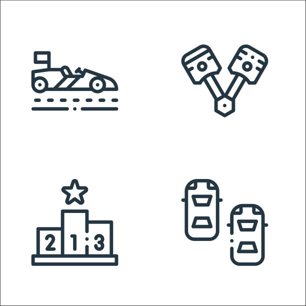 自动追线图标线性集质量线集图片下载