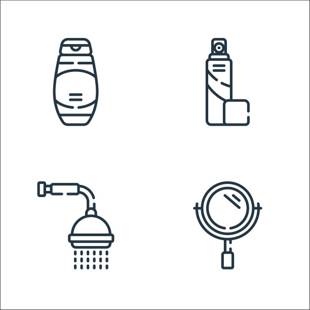 浴室线图标线性设置质量线设置图片下载