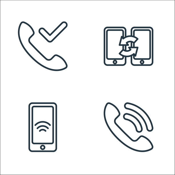 通讯线图标线性设置质量线图片下载