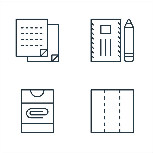 文具线图标线性设置质量线设置图片下载