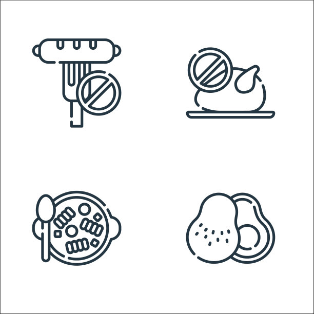 素食线图标线性设置质量线设置图片下载