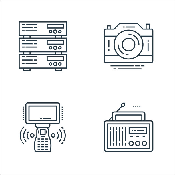 技术设备线图标线性集质量图片下载