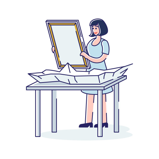 女人拿着画布画卡通女性图片下载