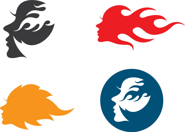 独特的脸女人图标设计图片下载