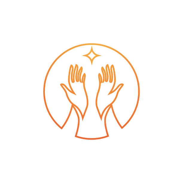 手护理标志和符号模板图片下载