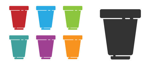 黑色水滤筒图标隔离图片下载