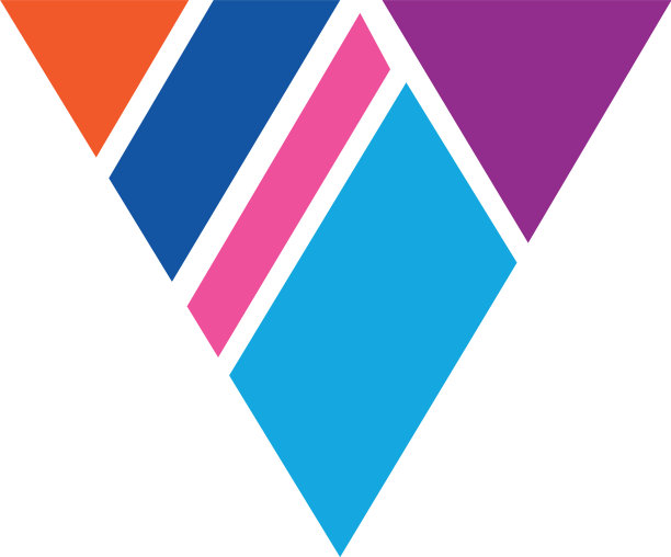 字母V彩色创意logo设计图片下载