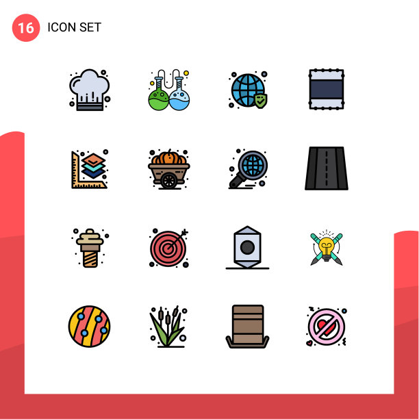 用户界面包16基本平色填充图片下载