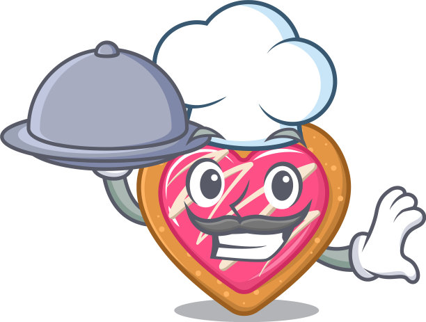 一个图片的饼干心作为厨师提供食物图片下载