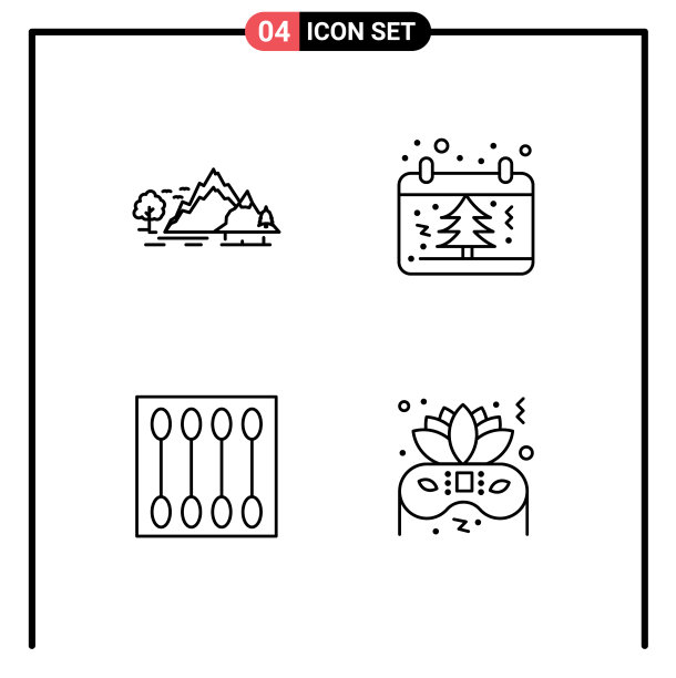 股票图标包4线标志和符号图片下载
