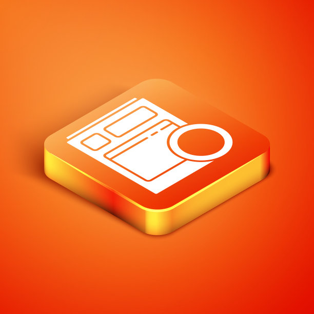 等距厨房洗碗机图标孤立图片下载