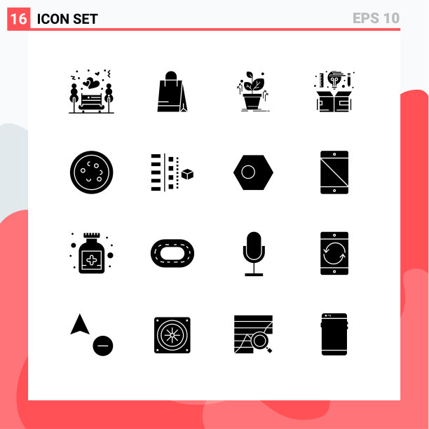 现代集16个立体象形文字和符号等图片下载