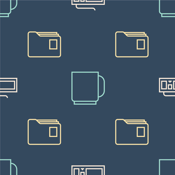 设置行键盘文件文件夹和咖啡杯图片下载