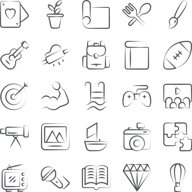 爱好和娱乐都是图标图片下载