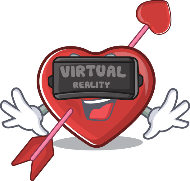 一幅绘有心和箭的人物佩戴图片下载