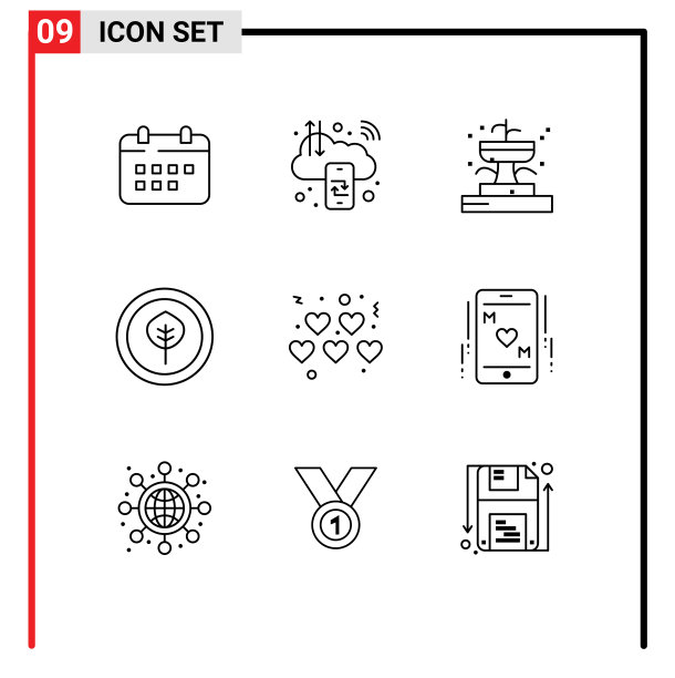 9 .通用轮廓符号心形符号图片下载