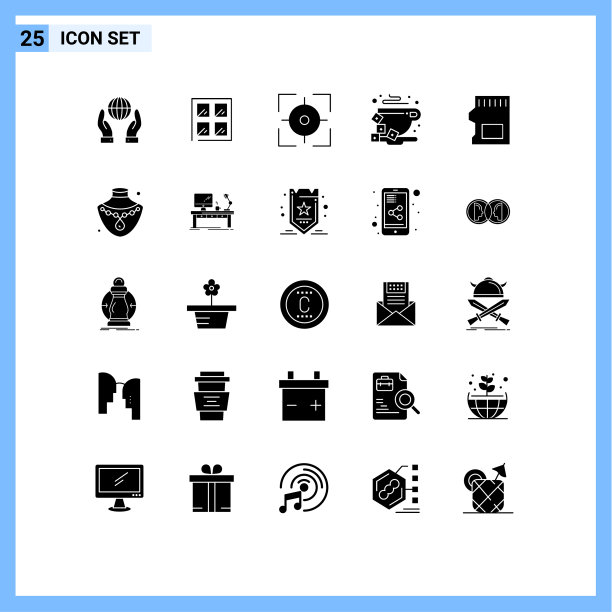 25个创意图标的现代符号和符号图片下载