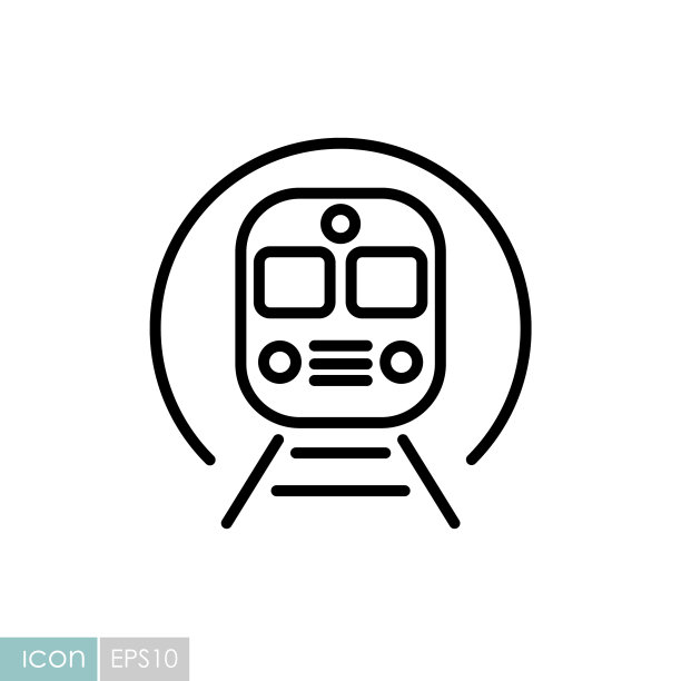 地铁列车扁平图标图片下载