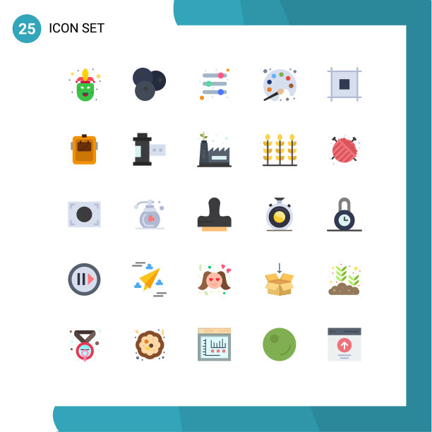 现代设置25平色象形文字布局图片下载