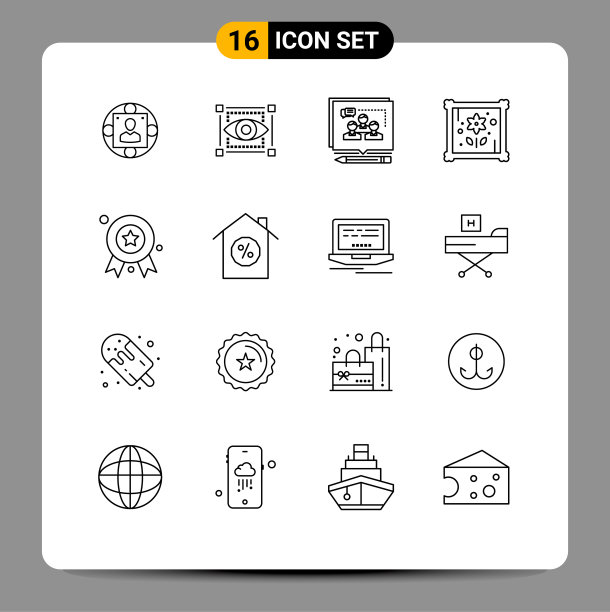 16大纲概念的网站，移动和应用程序图片下载