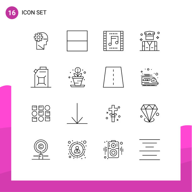 现代集16轮廓象形文字油图片下载