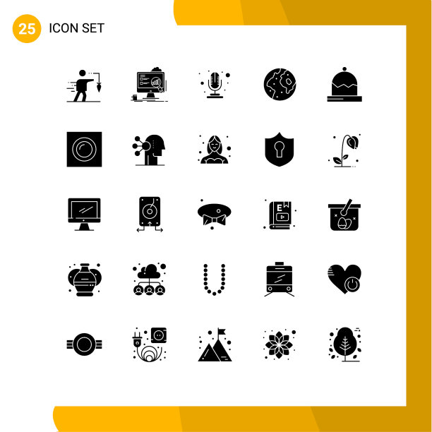 组25现代固体象形文字设置为世界图片下载