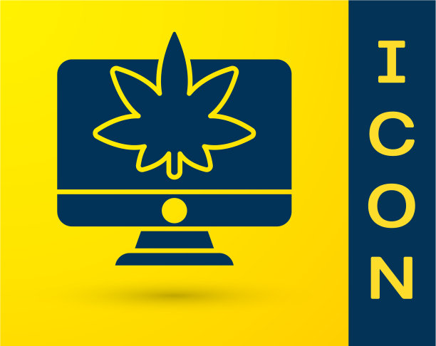 蓝色电脑显示器和医用大麻还是图片下载