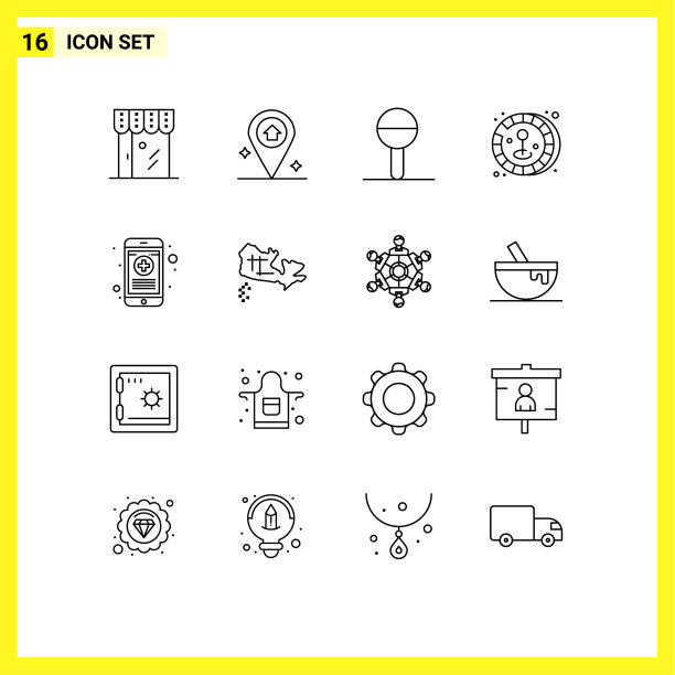 现代集16轮廓象形电话图片下载