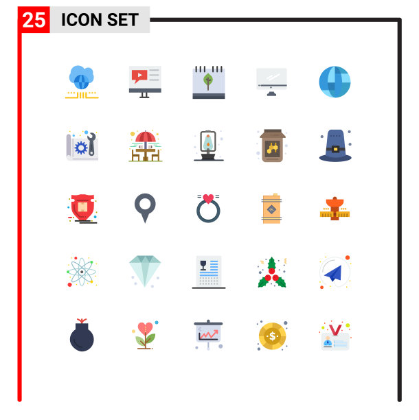 移动界面平色设25个象形图图片下载