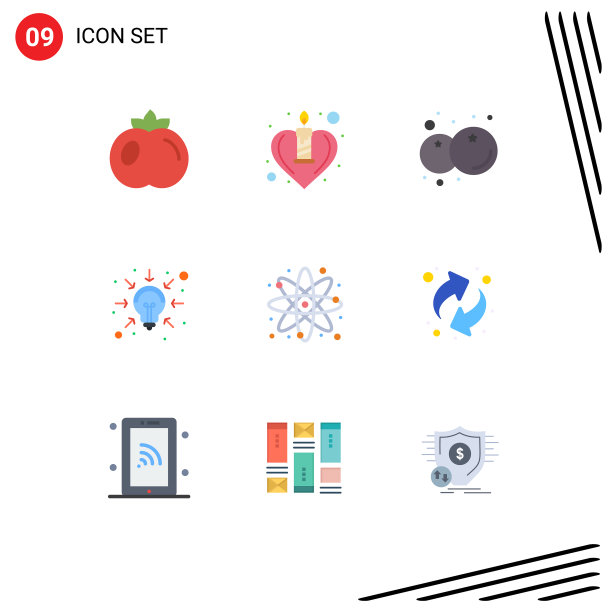 平色包9个科学通用符号图片下载