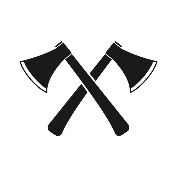 交叉的黑色轴图标孤立在白色图片下载