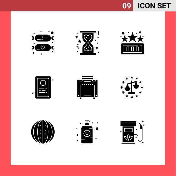 用户界面包9个基本立体字形图片下载