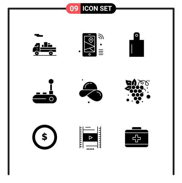 设置9个现代UI图标符号标志吸管图片下载