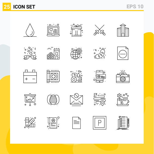 组25现代线条为心鸟礼品图片下载