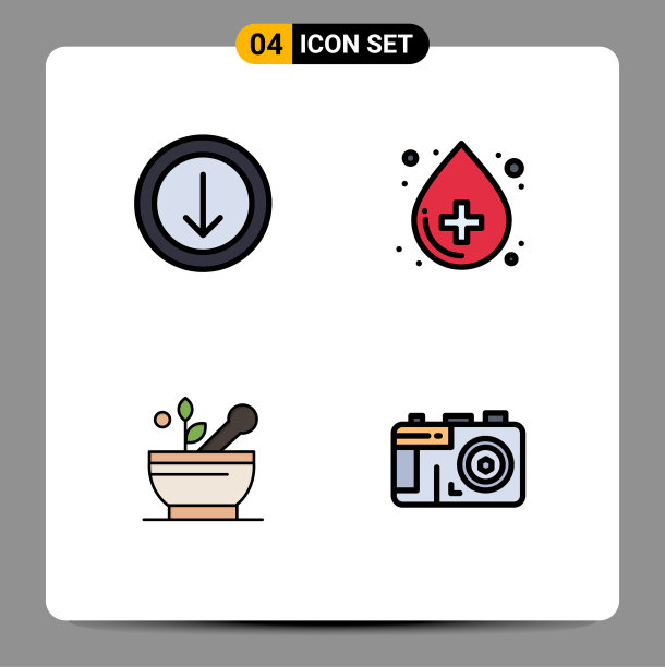 股票图标包4线标志和符号图片下载