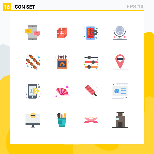 设置16平的颜色网格棉花糖图片下载