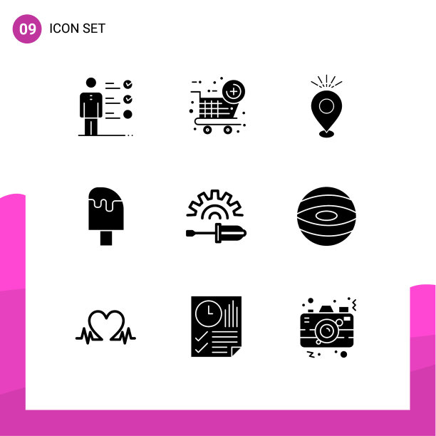 9个适用于网络和移动的通用实体符号图片下载